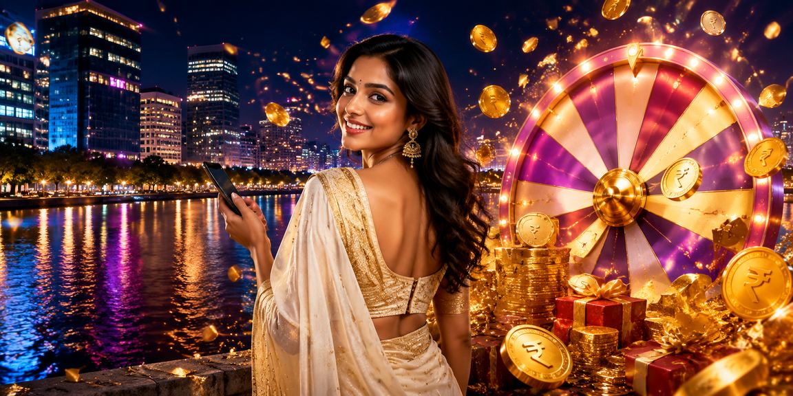 Roulette wheel with Indian saree background