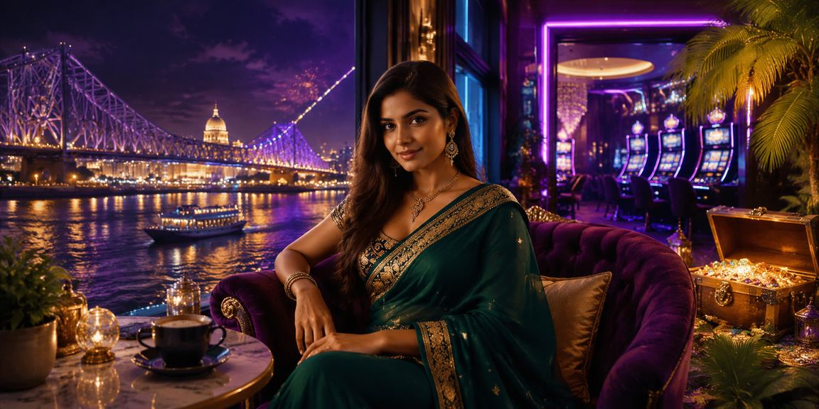 Kolkata Howrah Bridge betting with saree-clad woman